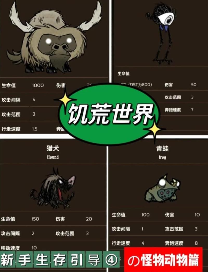 饥荒各大怪物怎么打